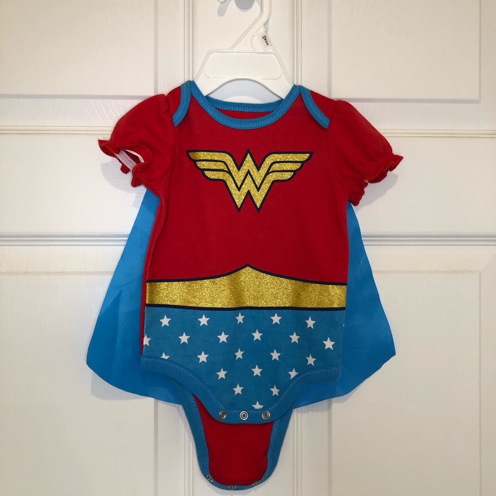 Wonder Woman Onesie and Cape, 0-3 Months
